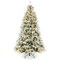 Pre-Lit Flocked Cedar Cypress Christmas Tree w/Twinkling Lights, Artificial Holiday Décor, White & Multicolored LEDs